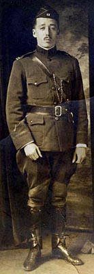 Russell Barnes In His Army Uniform, 1917
